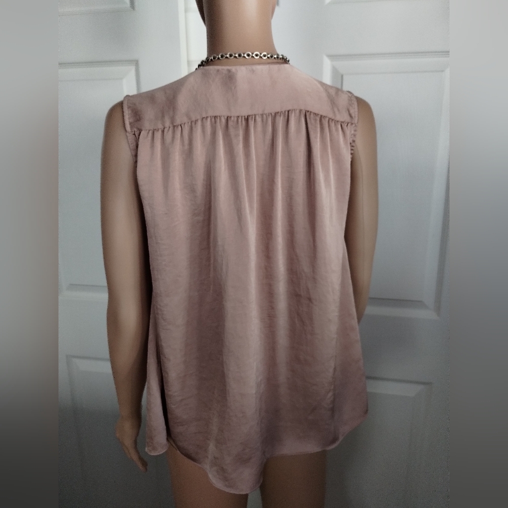 Marlene Birger Elegant Women's Tan Sleeveless Top 0 - Picture 3 of 6